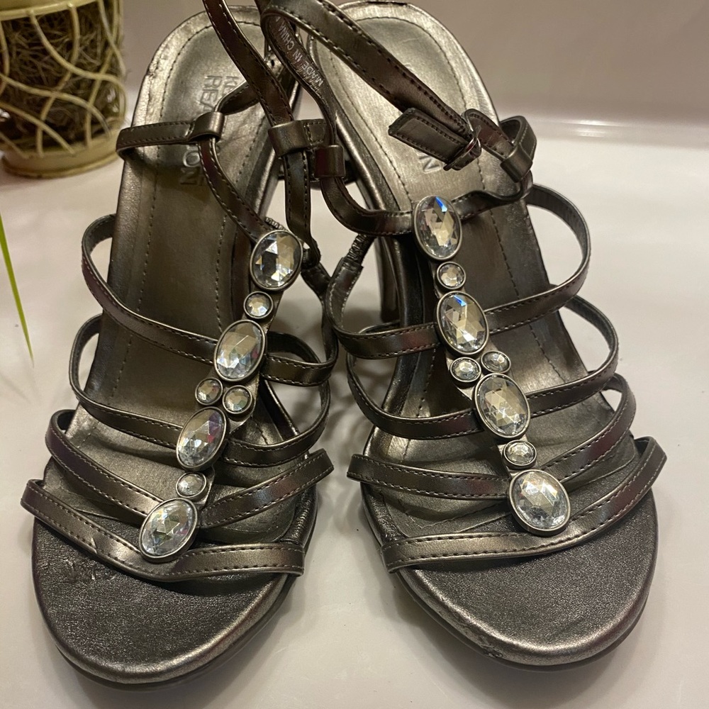 Kenneth Cole Reaction Jeweled Sandal Heel